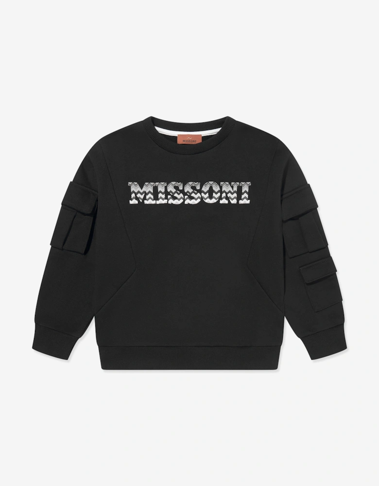 Boys Logo Sweatshirt in Black