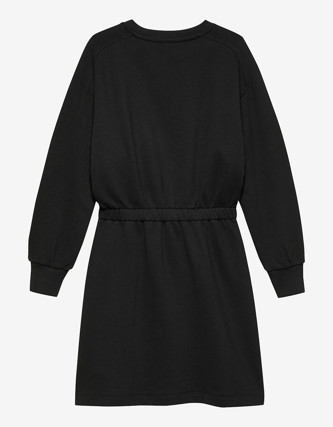 Girls Glitter Monologo Sweater Dress in Black