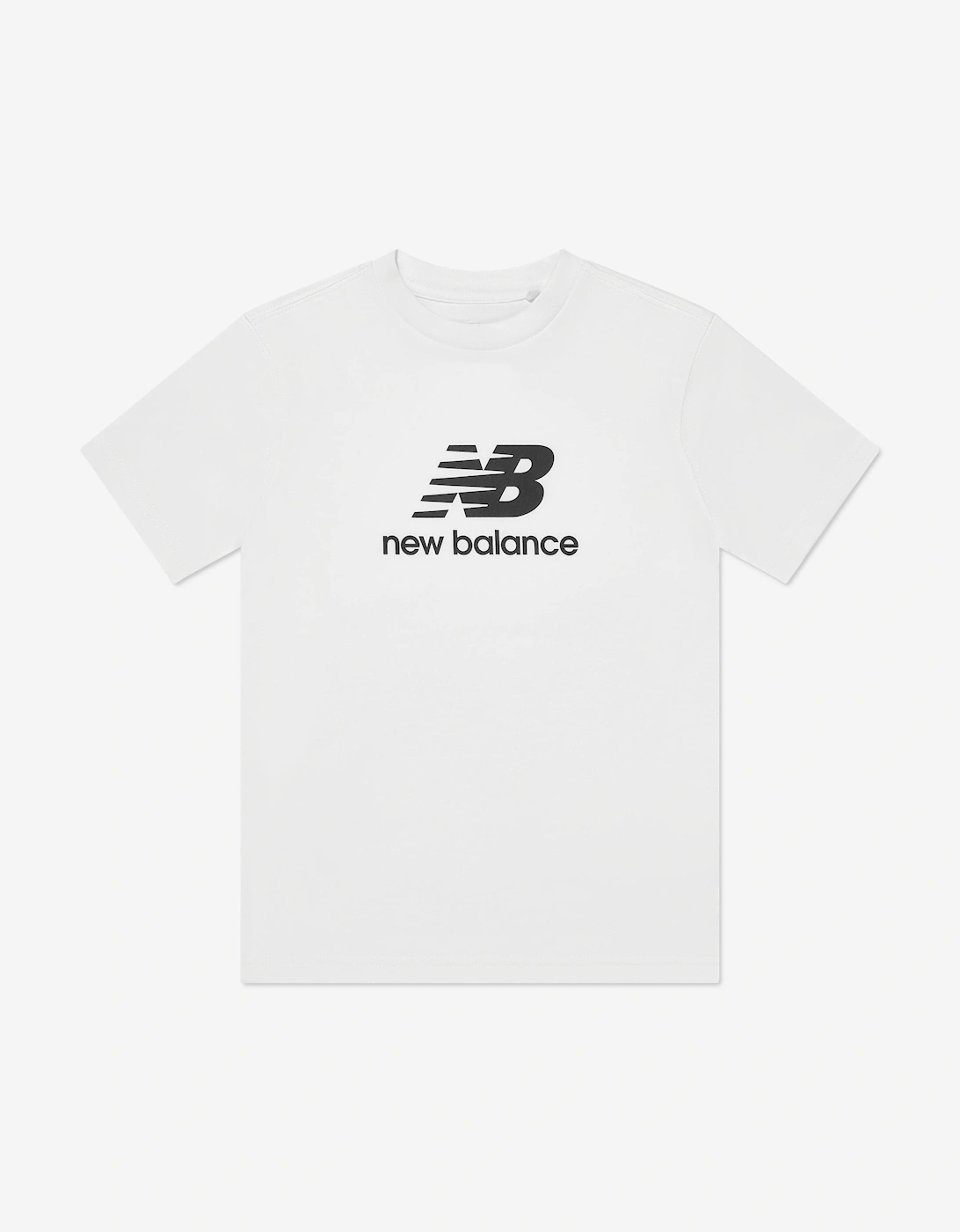 Boys Jersey Stacked Logo T-Shirt in White, 5 of 4
