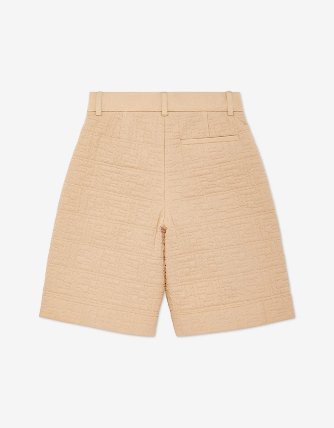 Boys FF Quilted Shorts in Beige