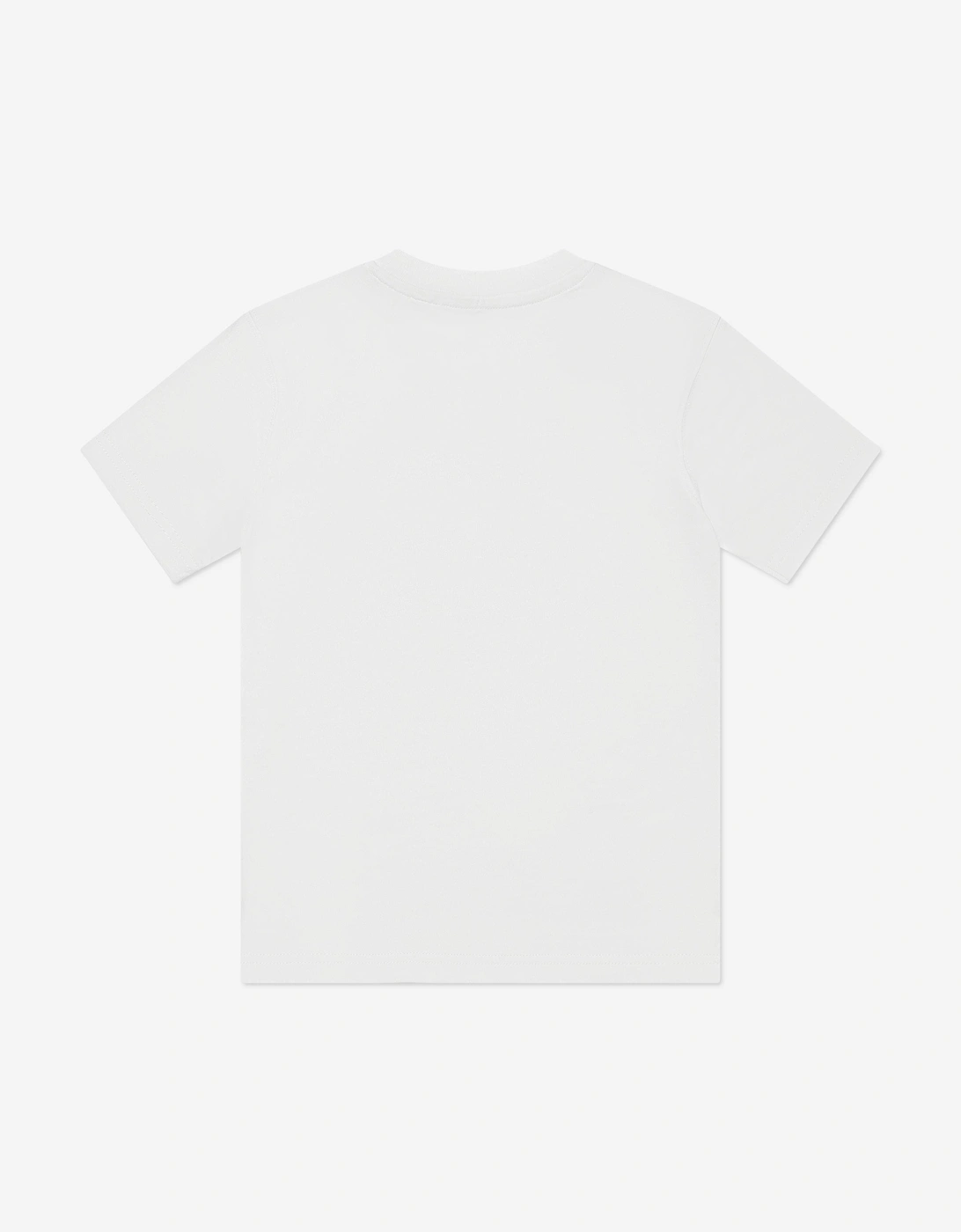 Boys Jersey Stacked Logo T-Shirt in White