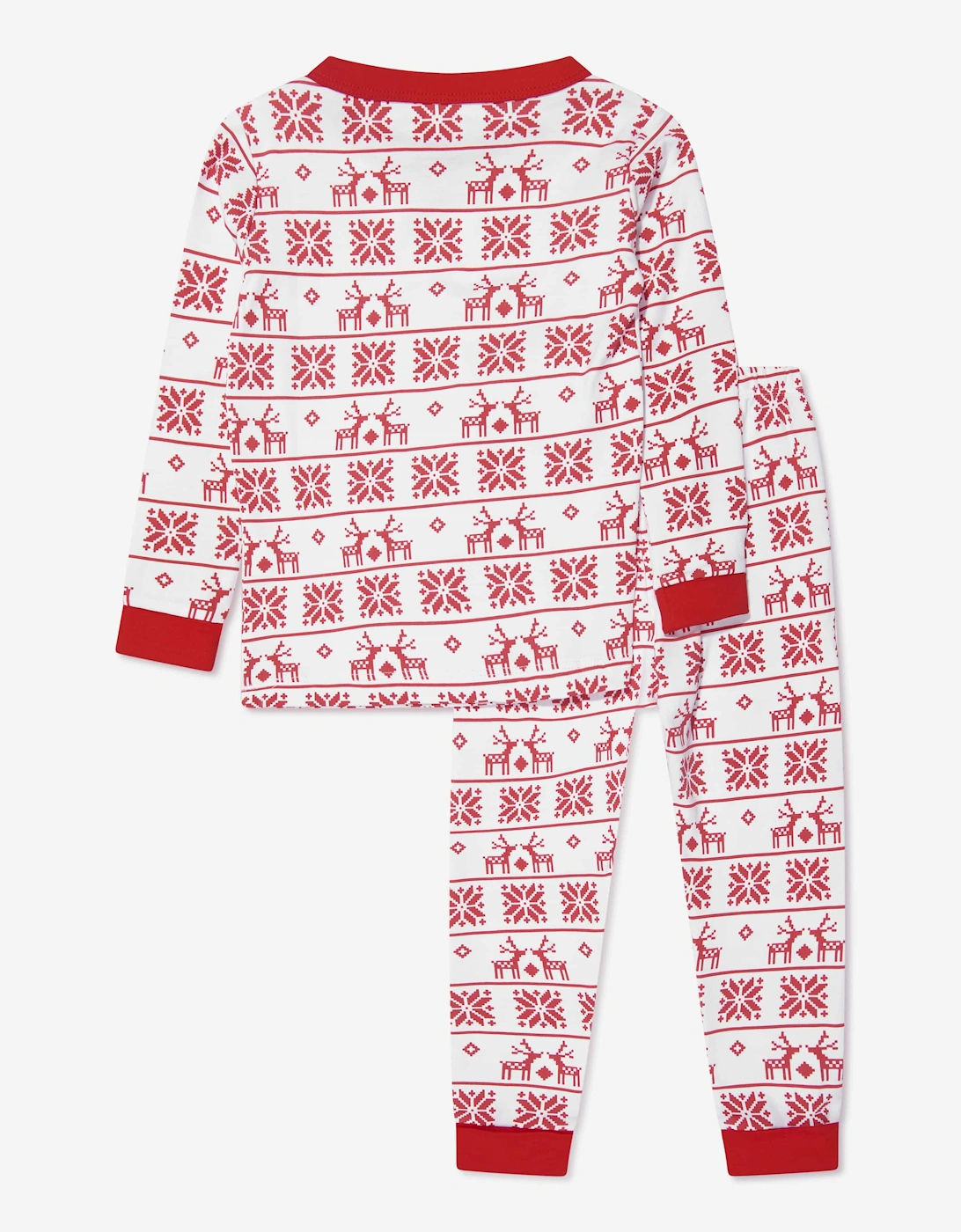 Kids Fair Isle Long Pyjamas in Red