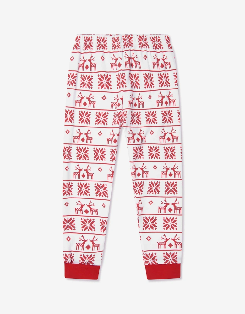 Kids Fair Isle Long Pyjamas in Red
