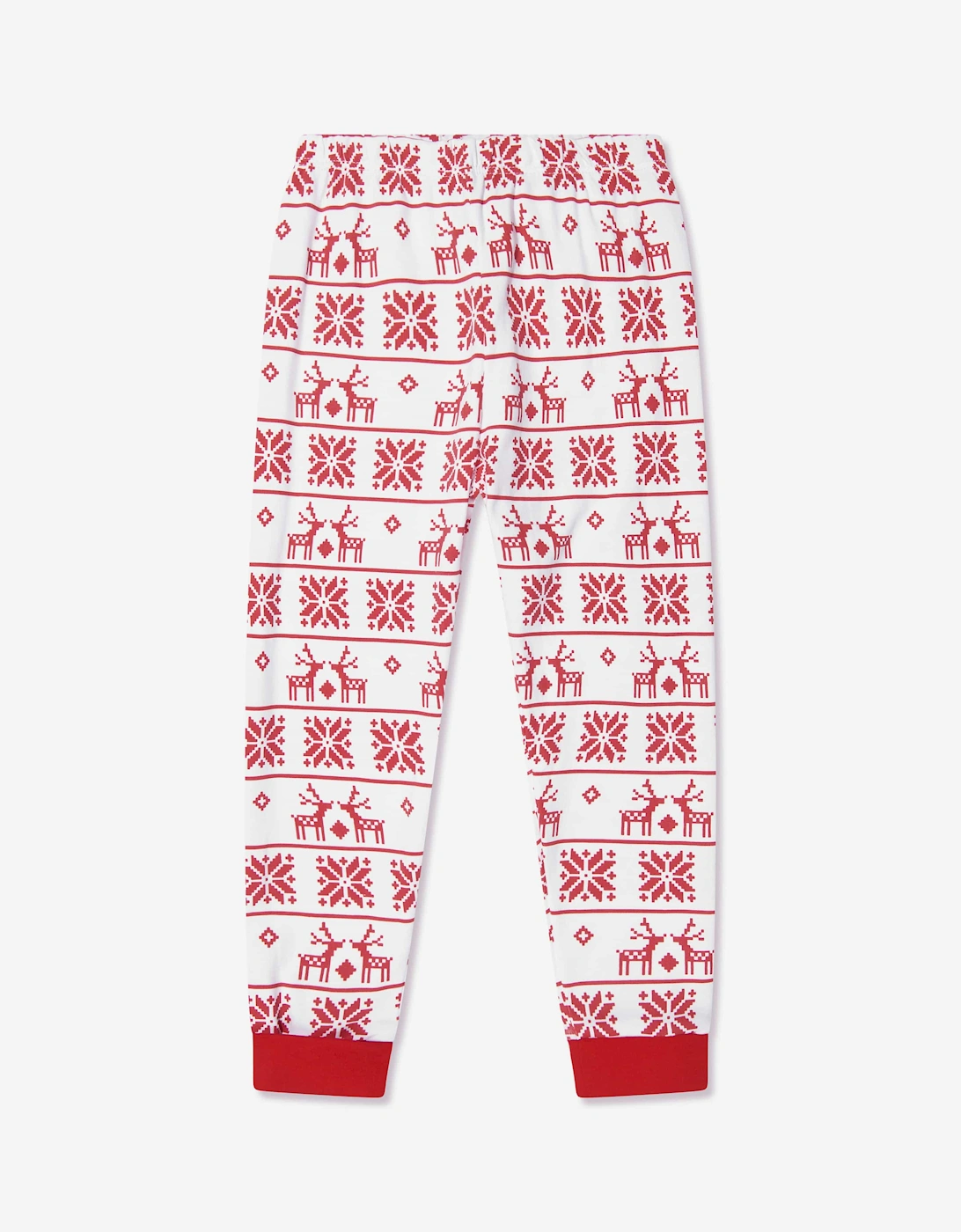 Kids Fair Isle Long Pyjamas in Red