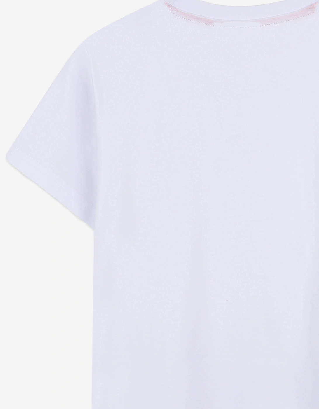 Boys Stacked Logo Print T-Shirt in White