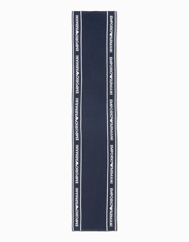 Boys Logo Scarf in Navy