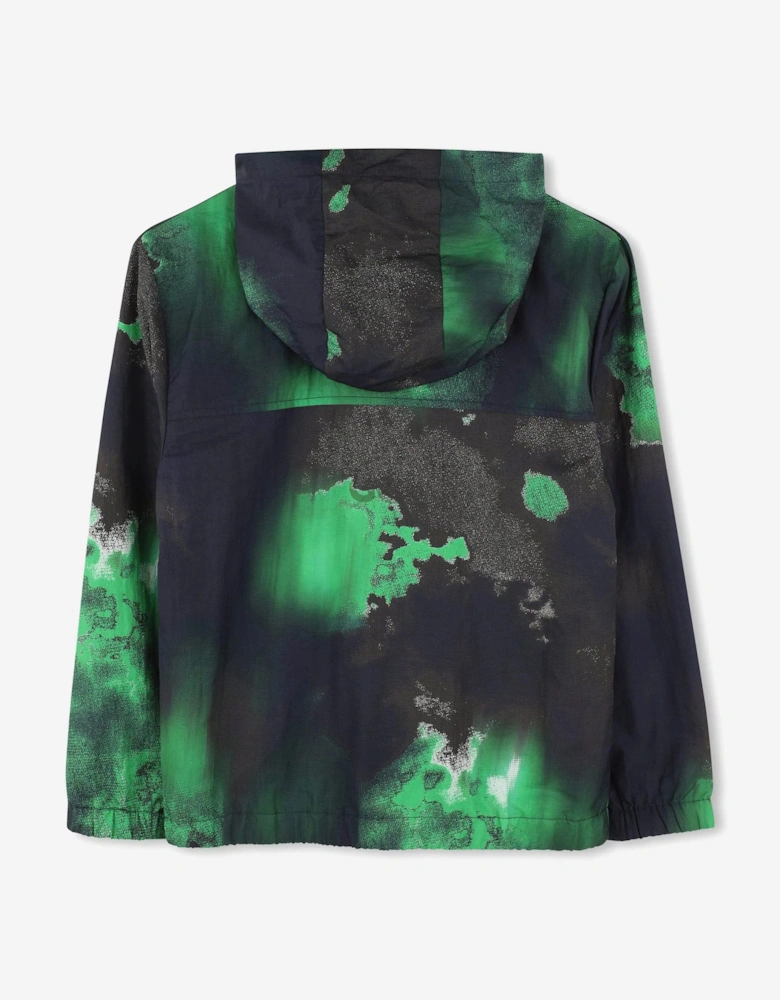 Boys Hooded Windbreaker in Green