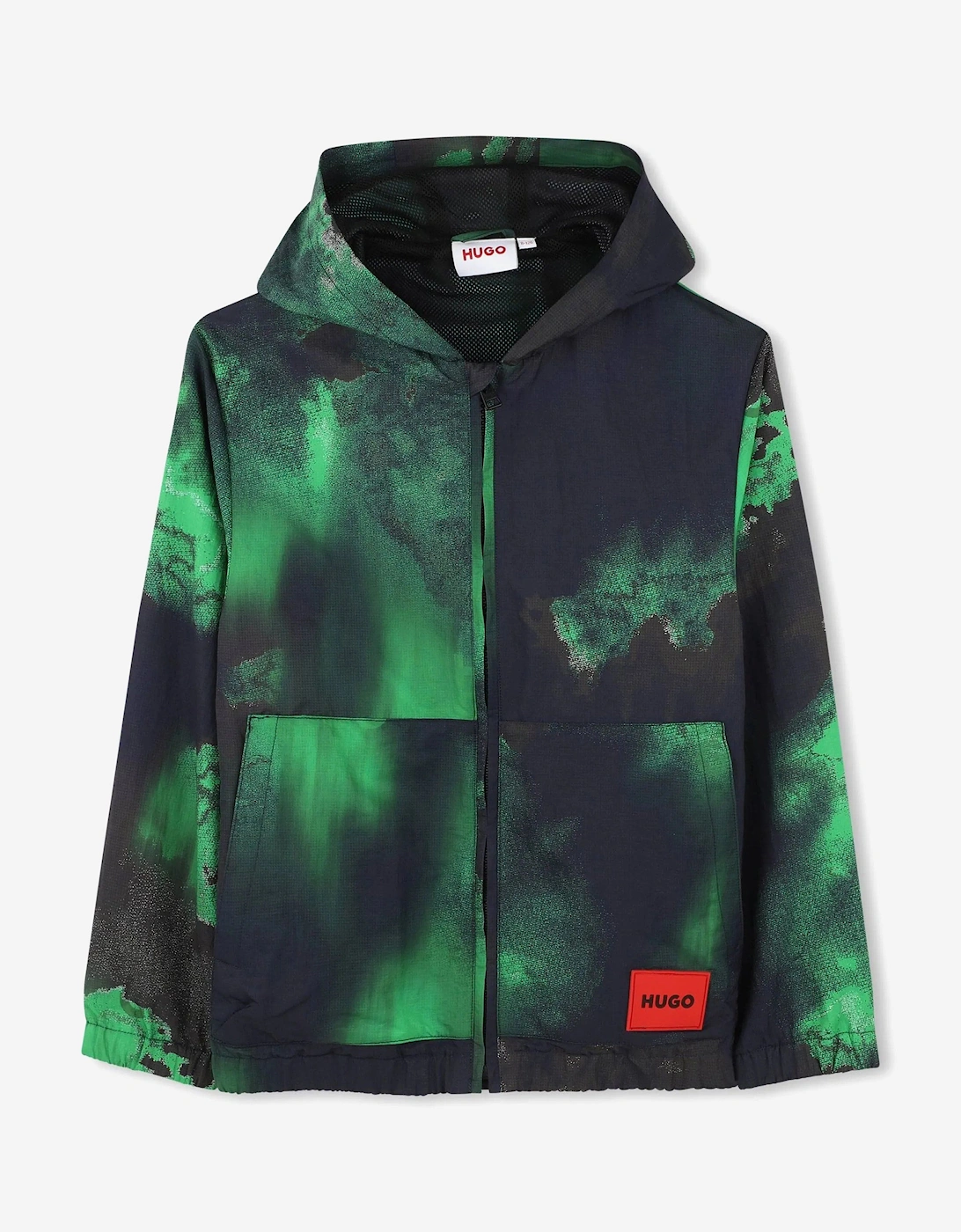 Boys Hooded Windbreaker in Green, 5 of 4