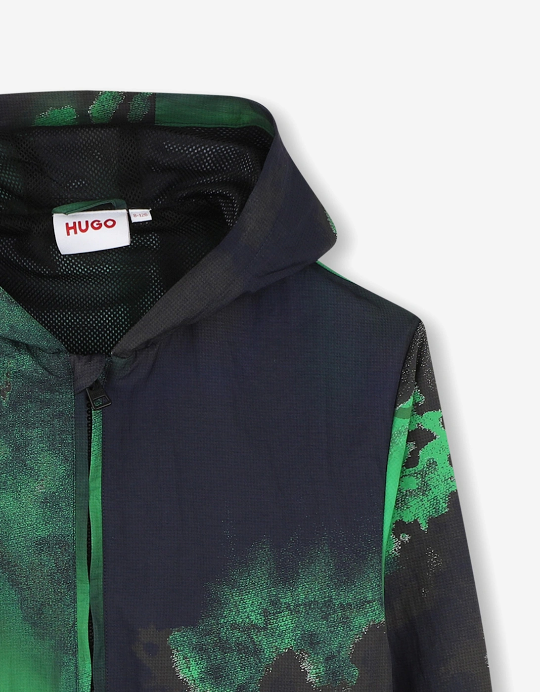 Boys Hooded Windbreaker in Green