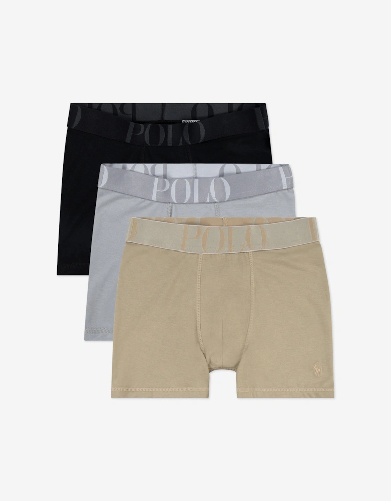 Boys Modal Boxer Shorts Set in Brown
