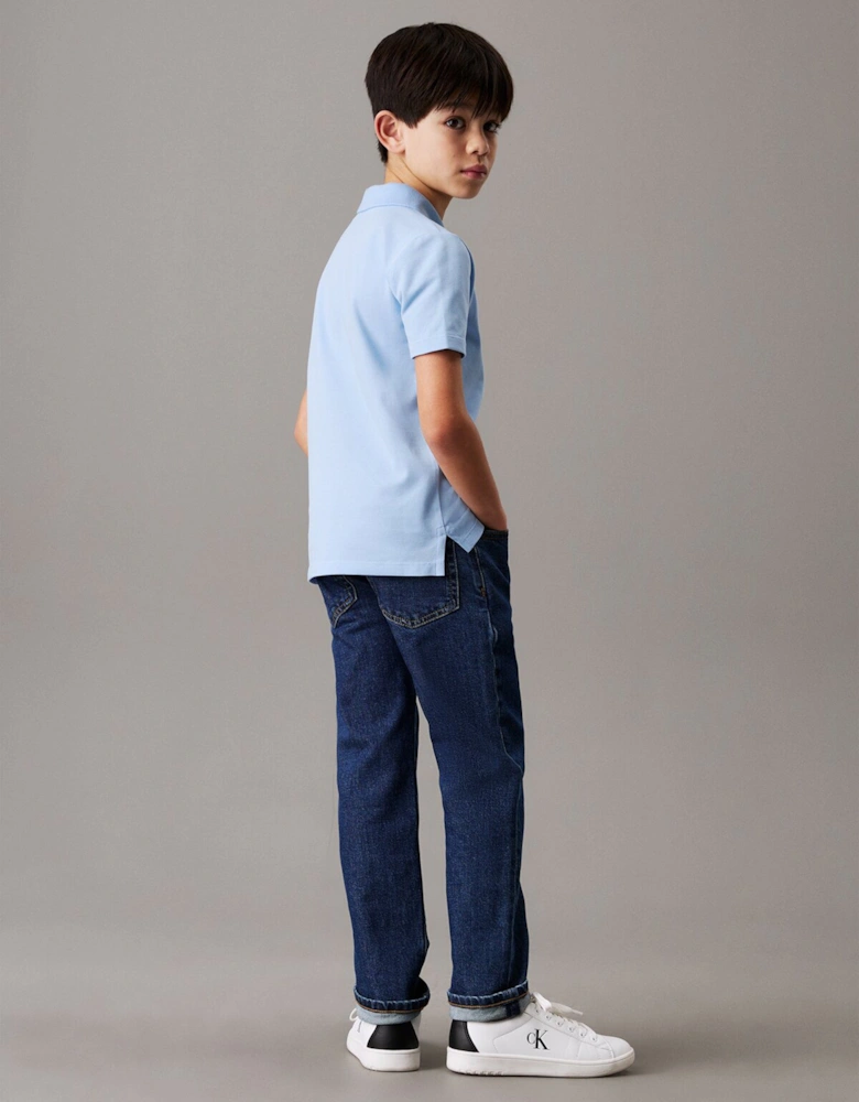Boys Essential Polo Shirt in Blue