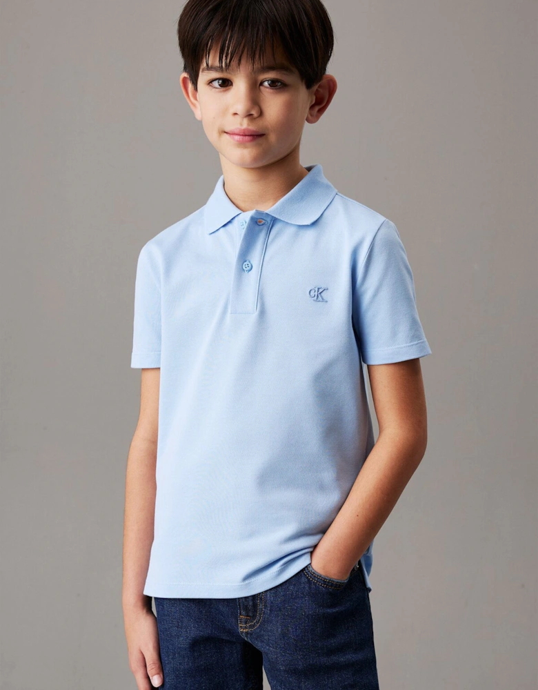 Boys Essential Polo Shirt in Blue