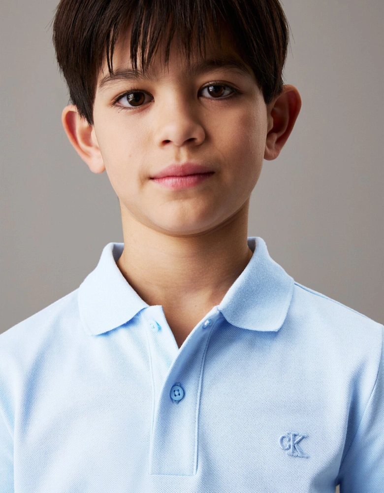Boys Essential Polo Shirt in Blue