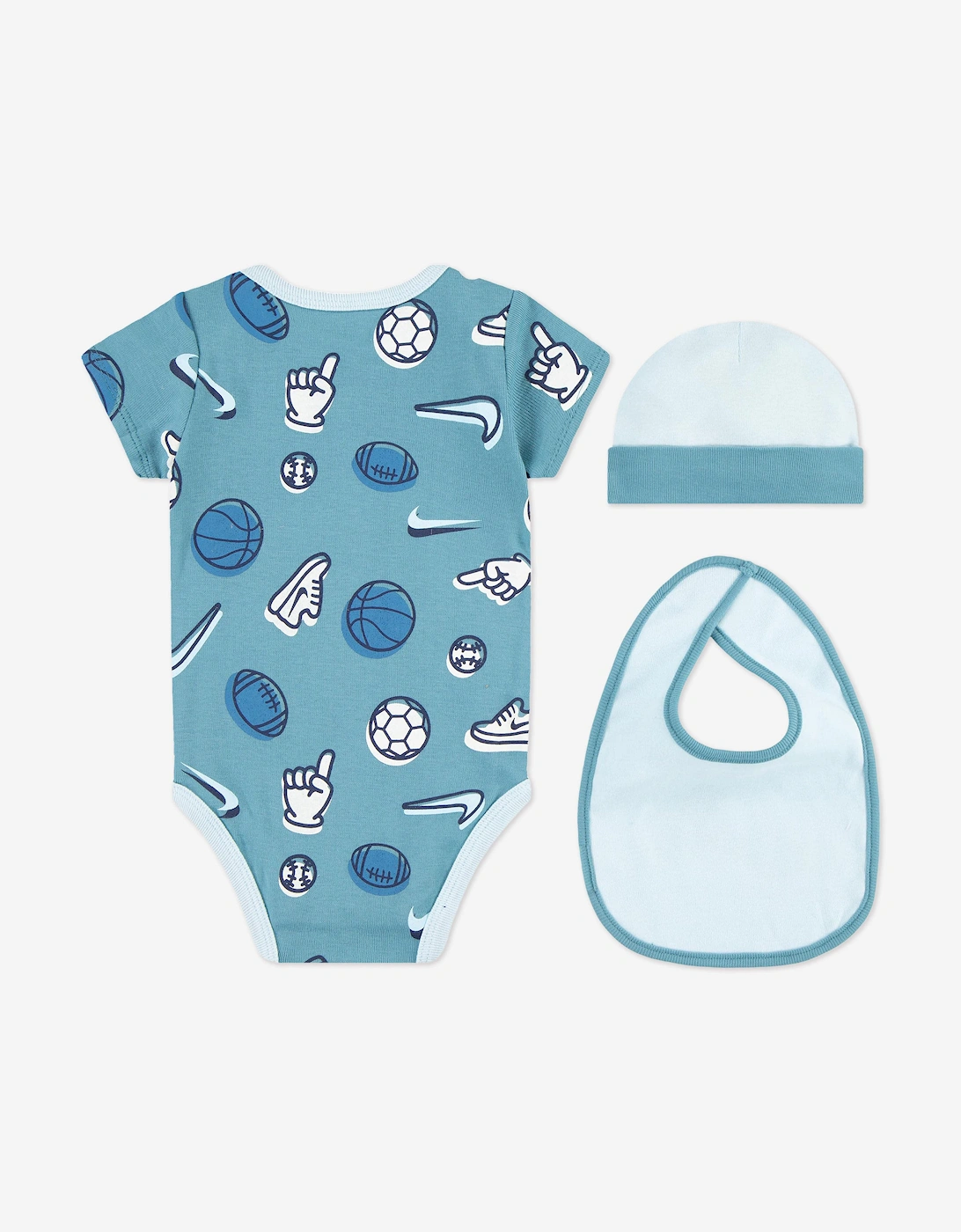 Baby Boys 3 Piece Bodysuit Set in Blue
