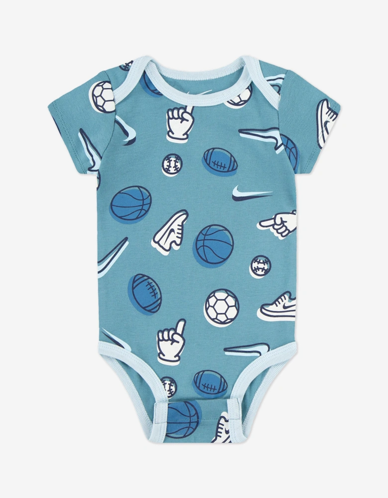 Baby Boys 3 Piece Bodysuit Set in Blue