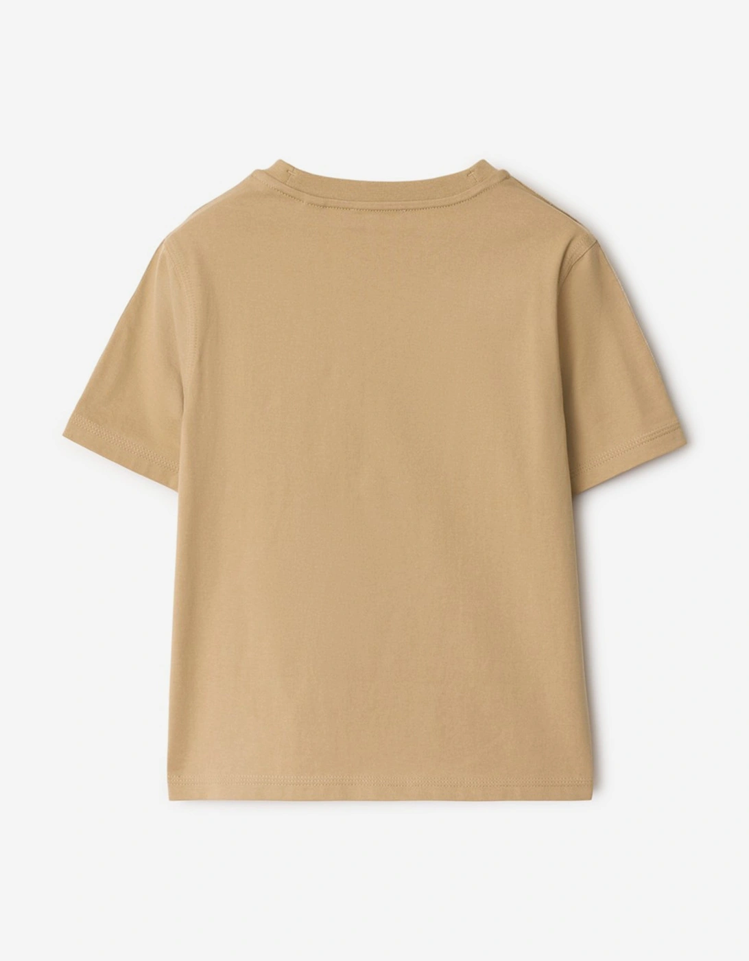 Boys Cedar Check Tape T-Shirt in Beige