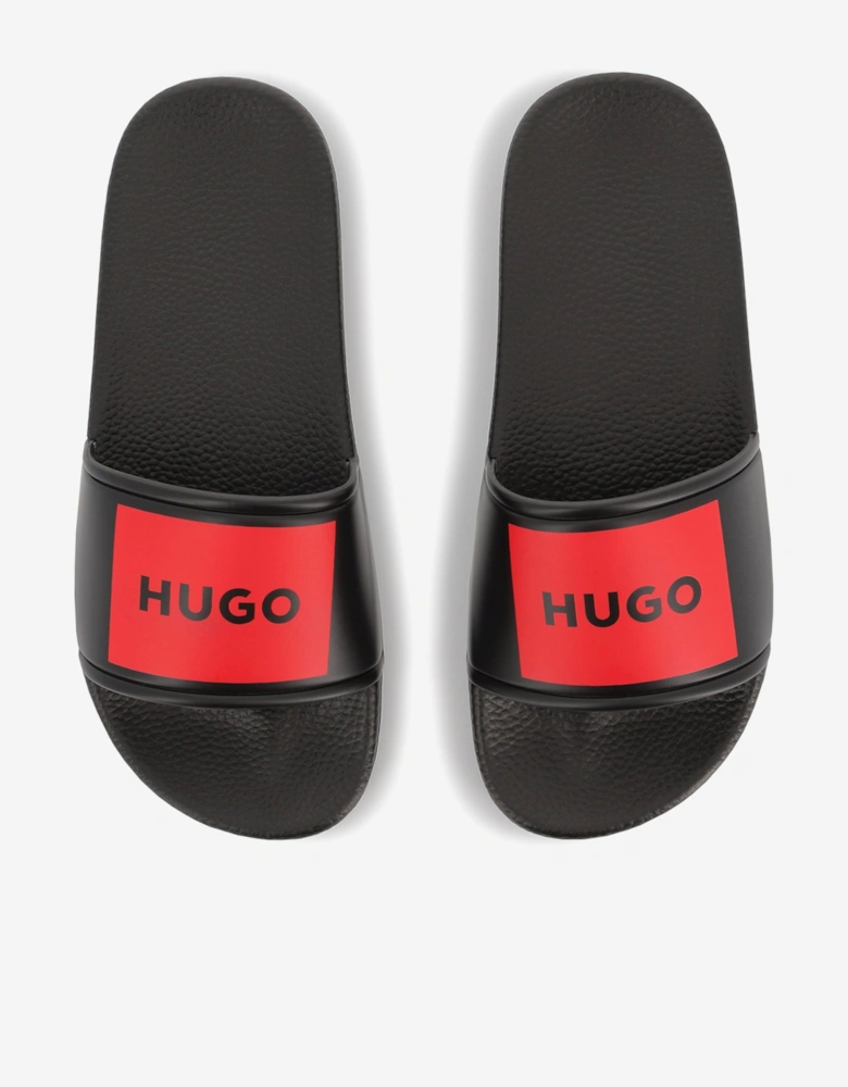 Boys Logo Badge Sliders in Black