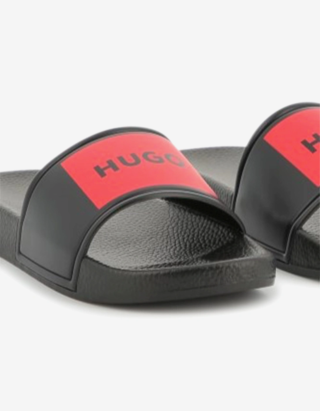 Boys Logo Badge Sliders in Black