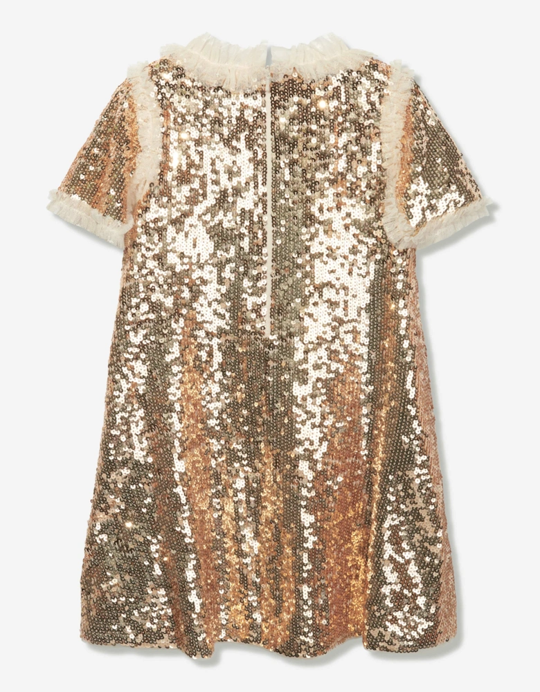 Girls Matilda Dress in Gold