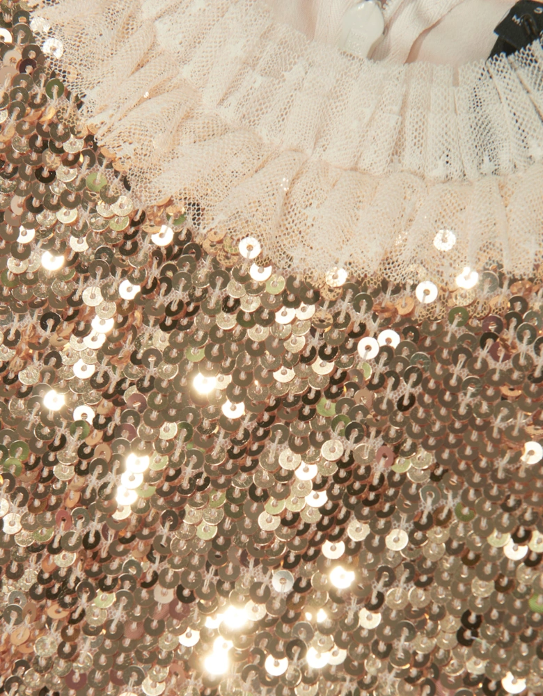 Girls Matilda Dress in Gold