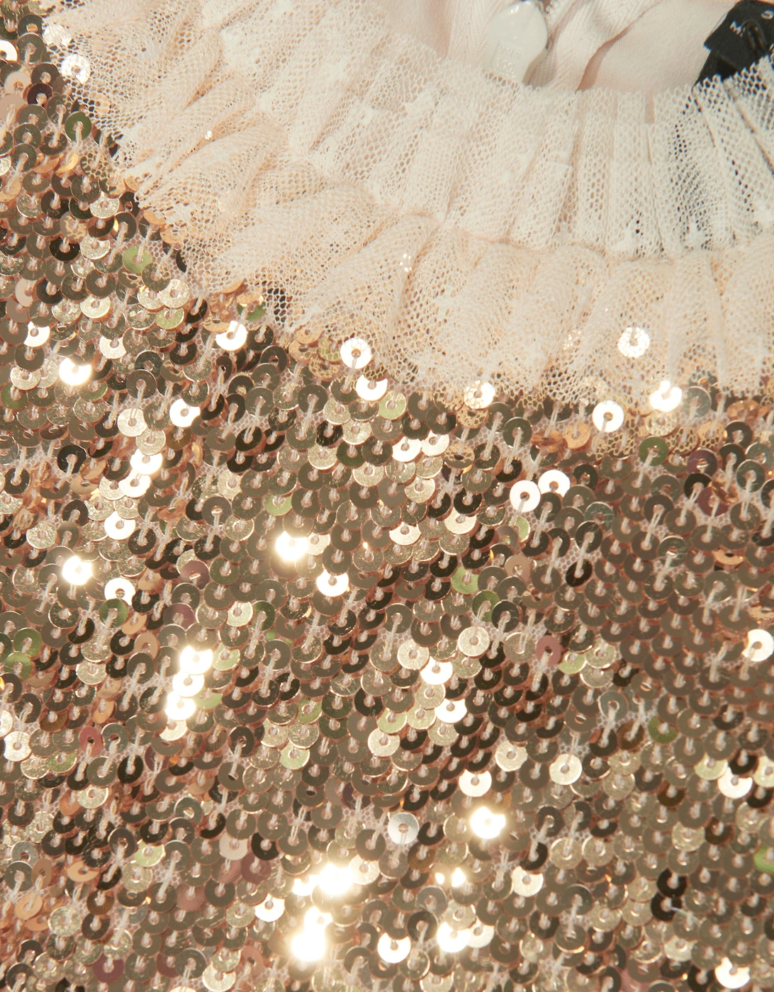 Girls Matilda Dress in Gold