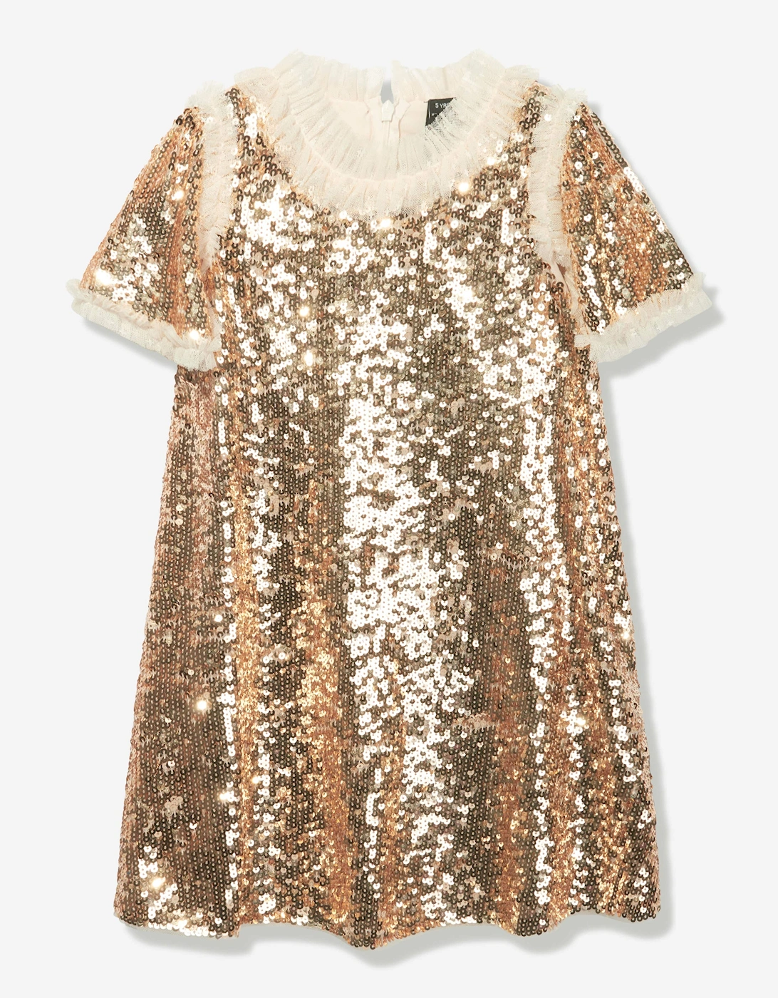 Girls Matilda Dress in Gold, 5 of 4