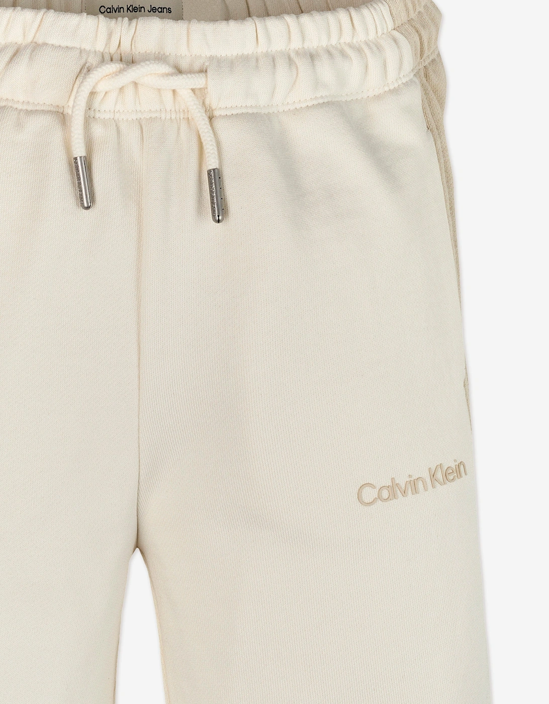 Boys Colourblock Relaxed Shorts in Ivory