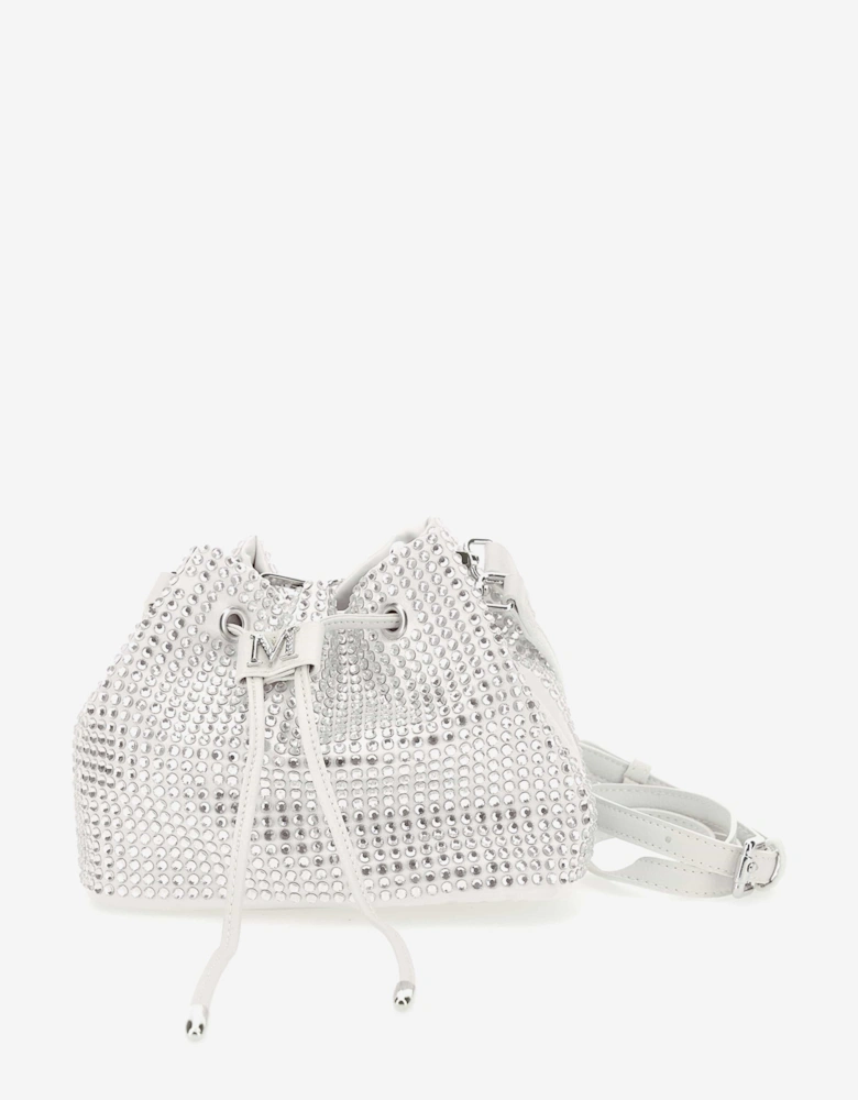 Girls Diamante Bucket Bag in Silver (19cm)