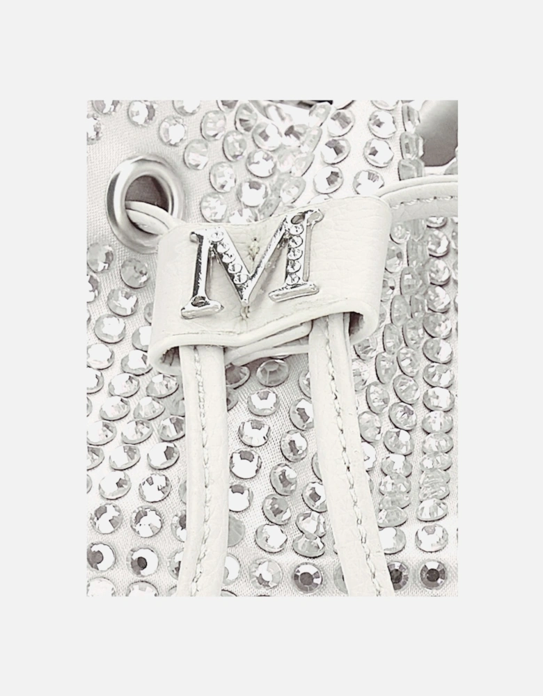 Girls Diamante Bucket Bag in Silver (19cm)