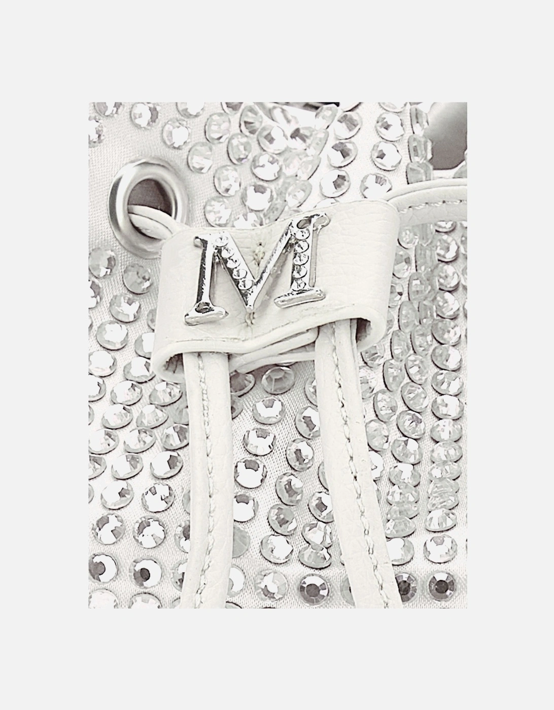 Girls Diamante Bucket Bag in Silver (19cm)
