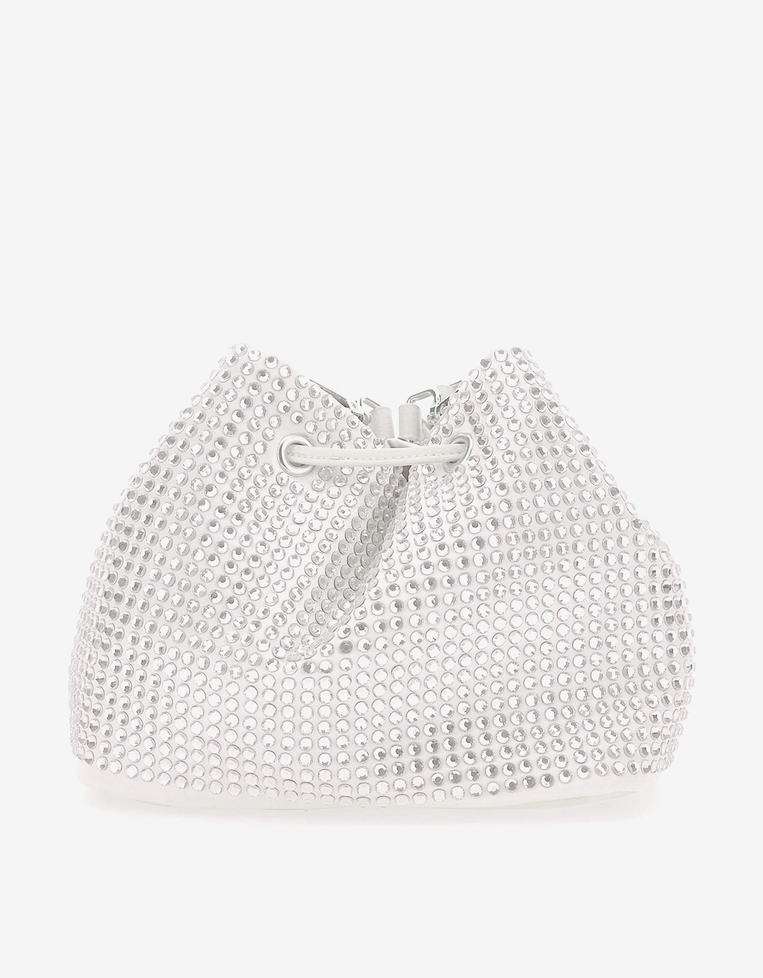 Girls Diamante Bucket Bag in Silver (19cm)