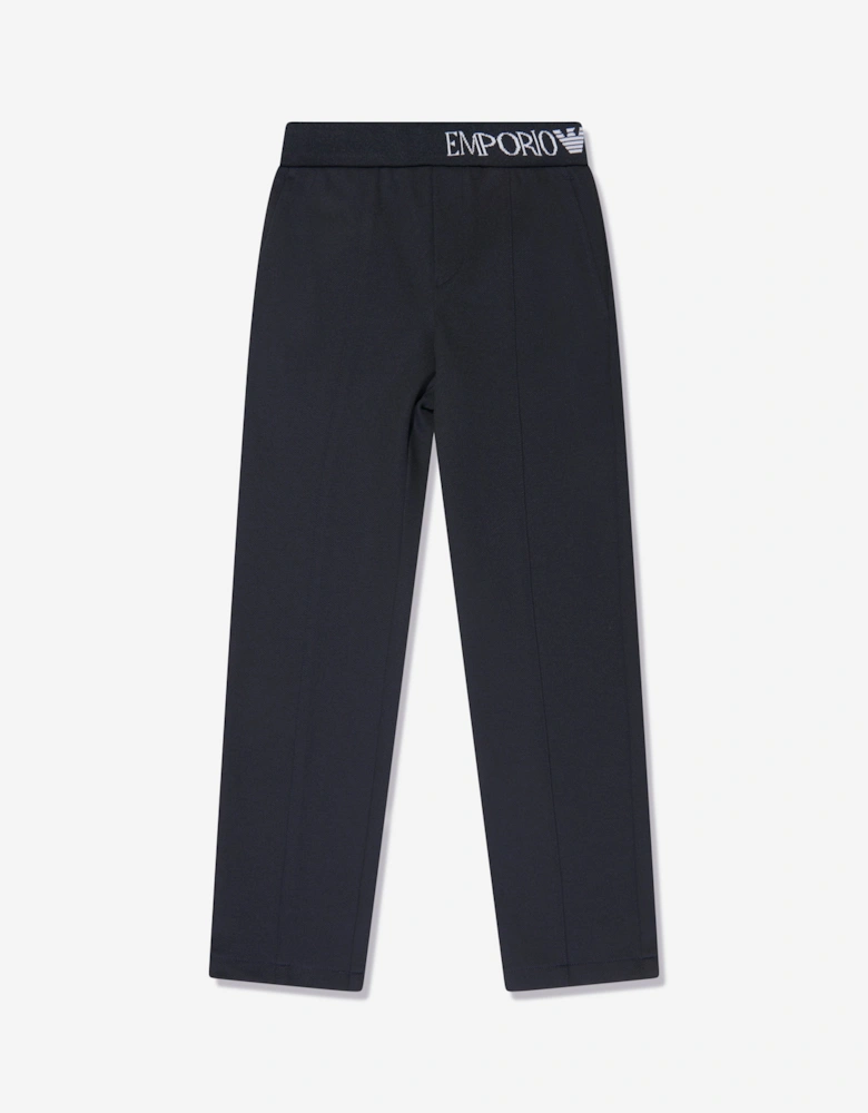 Boys Logo Trousers in Navy