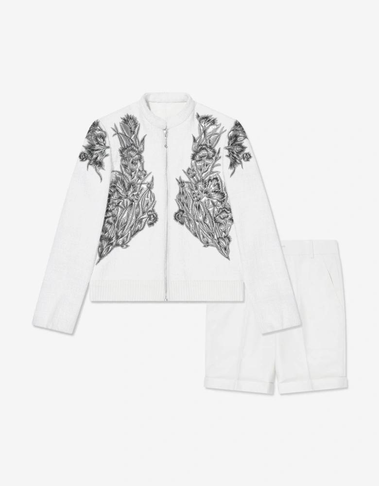 Boys Nick Suit Set in White