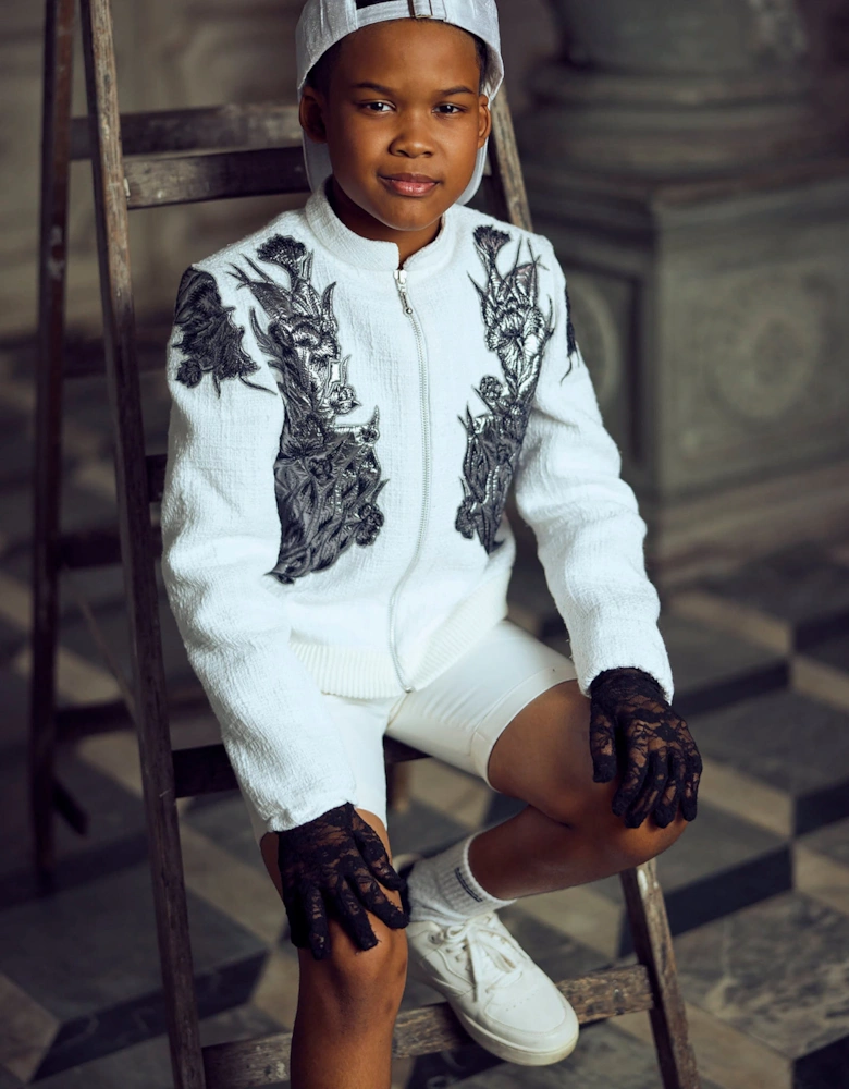 Boys Nick Suit Set in White