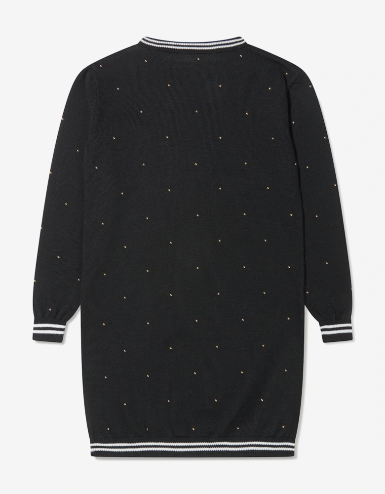 Girls Wool Knitted Logo Dress