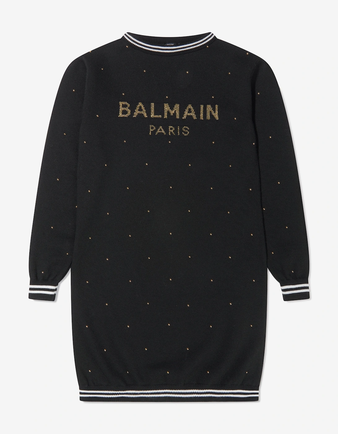 Girls Wool Knitted Logo Dress, 5 of 4