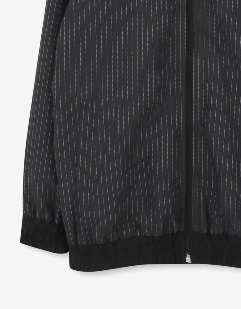 BOSS Boys Striped Zip Up Top in Black