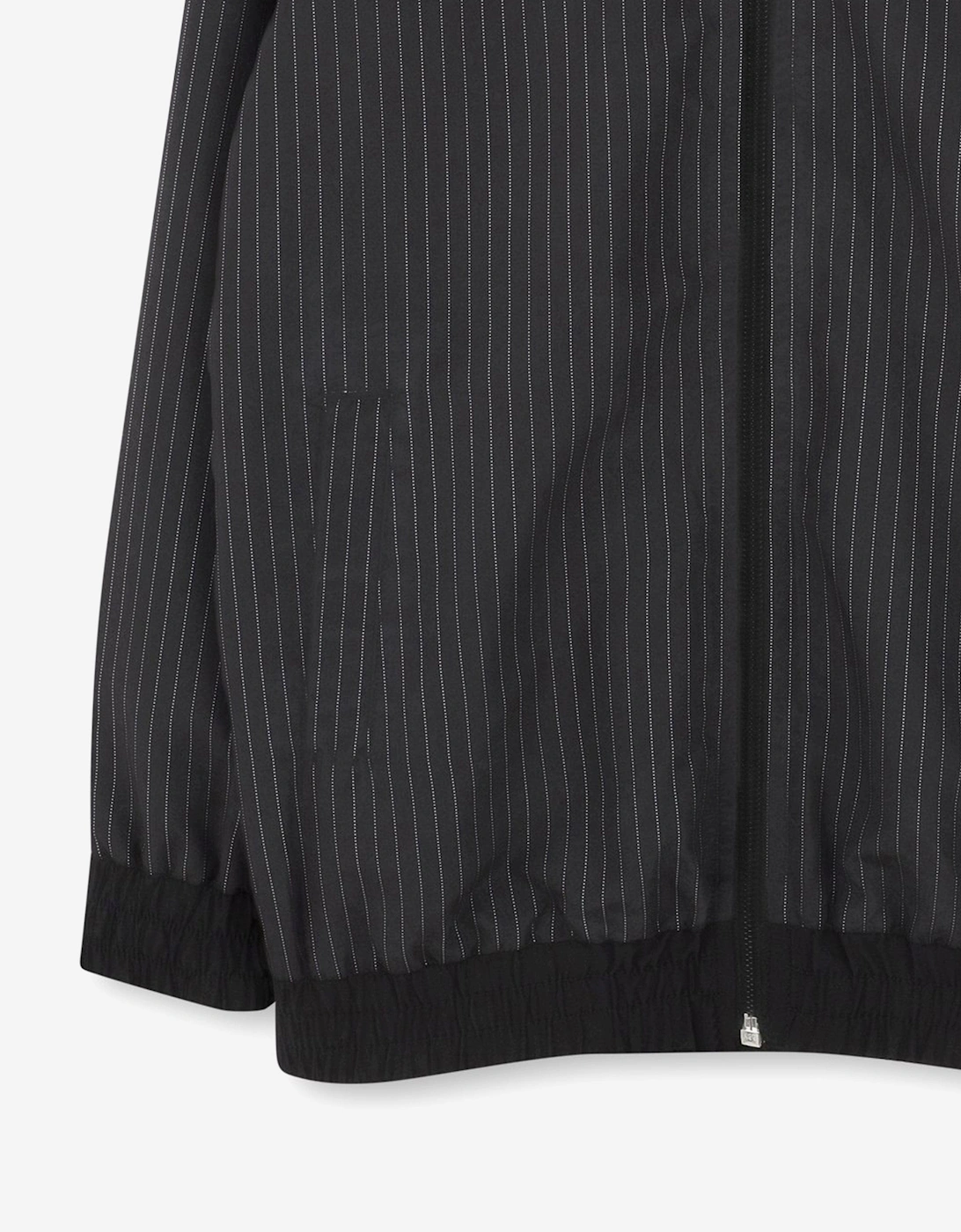 BOSS Boys Striped Zip Up Top in Black