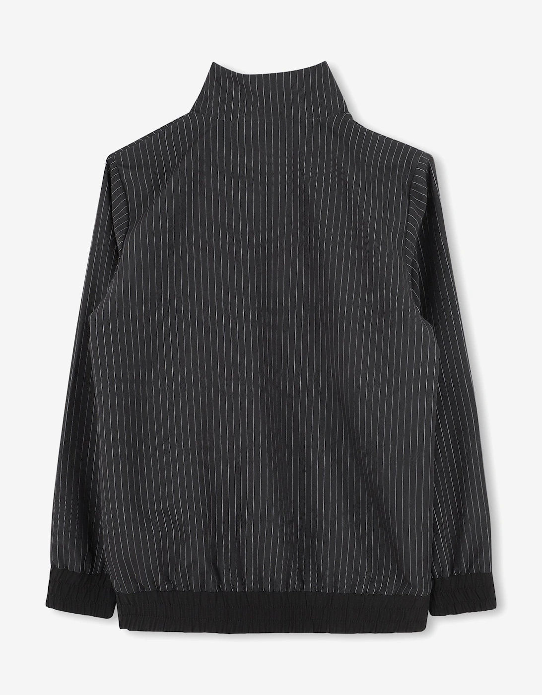 BOSS Boys Striped Zip Up Top in Black