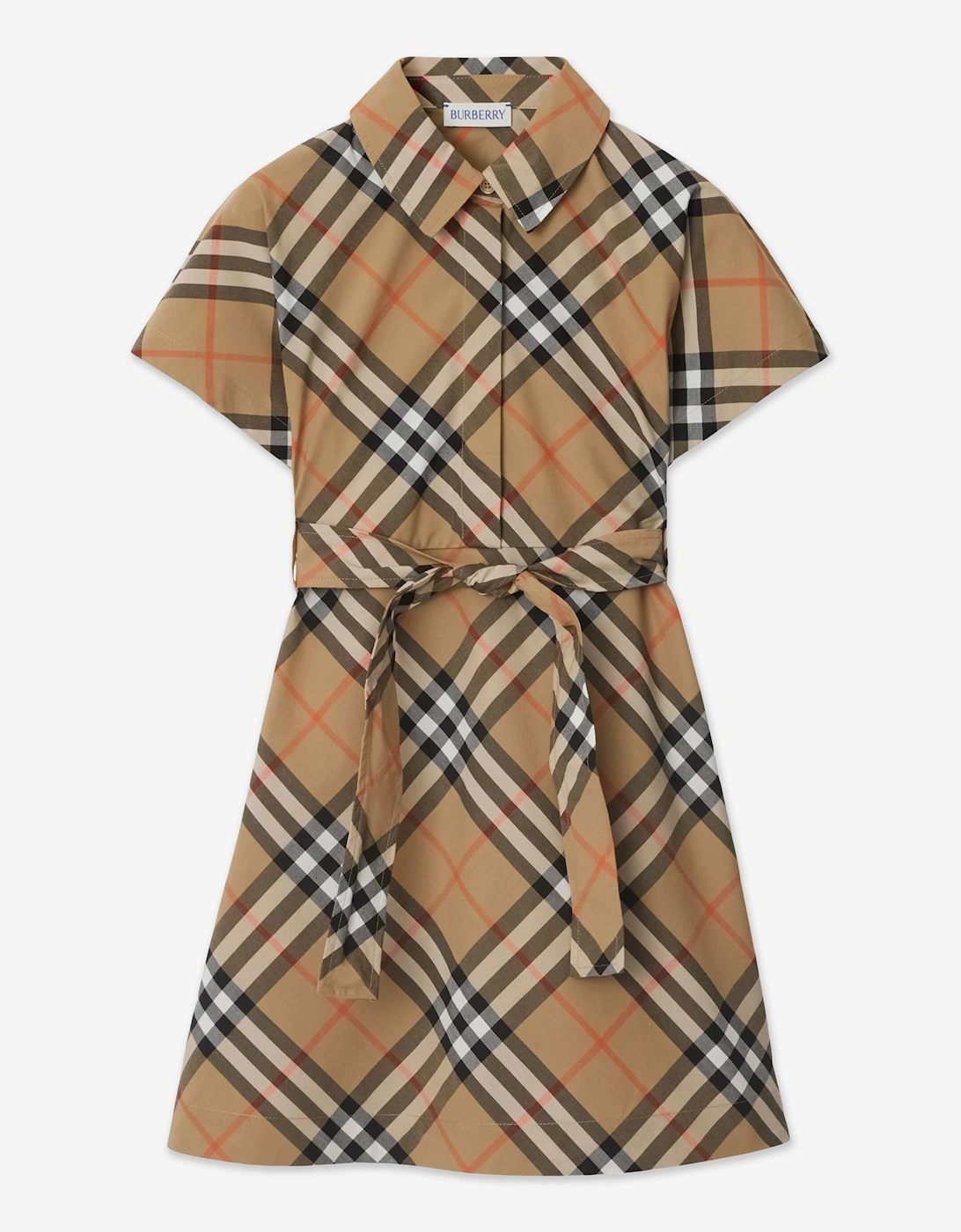 Girls Giulietta Check Dress in Beige