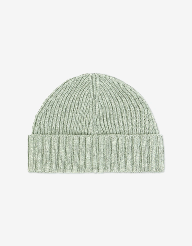 Boys Wool Knitted Logo Beanie in Green