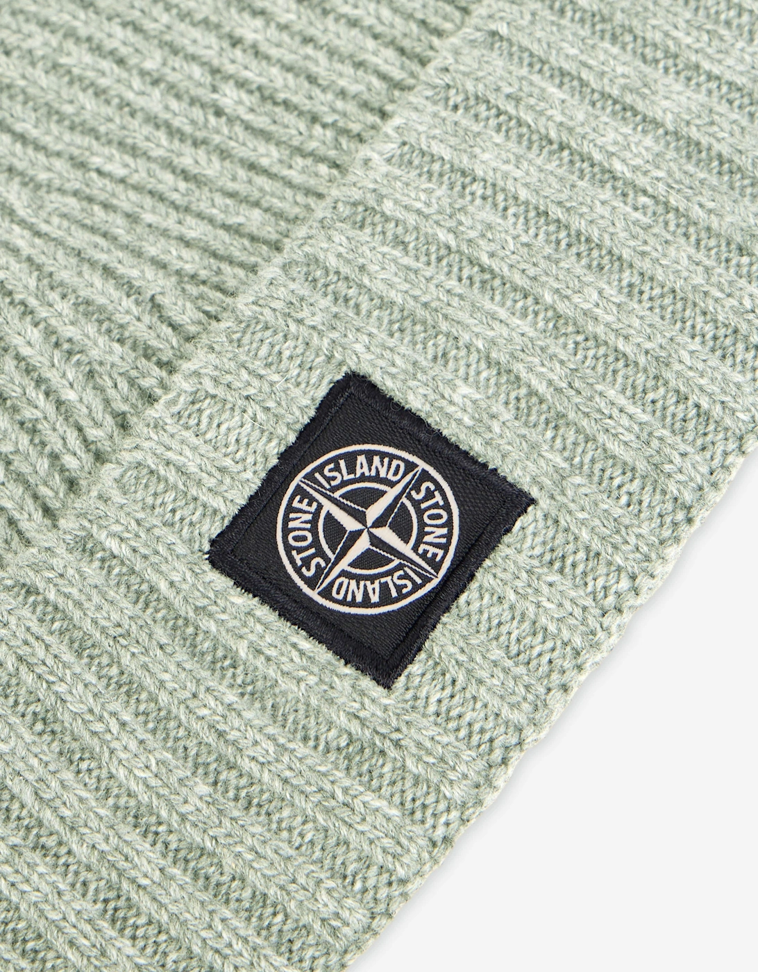 Boys Wool Knitted Logo Beanie in Green