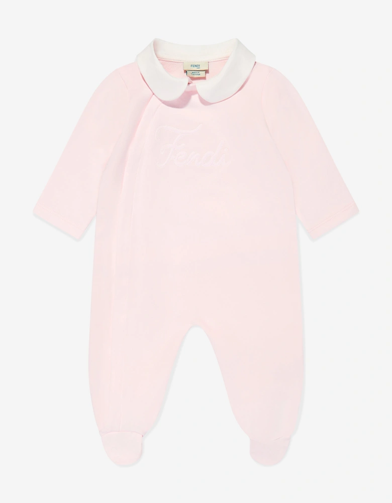 Baby Girls Logo Babygrow Set in Pink