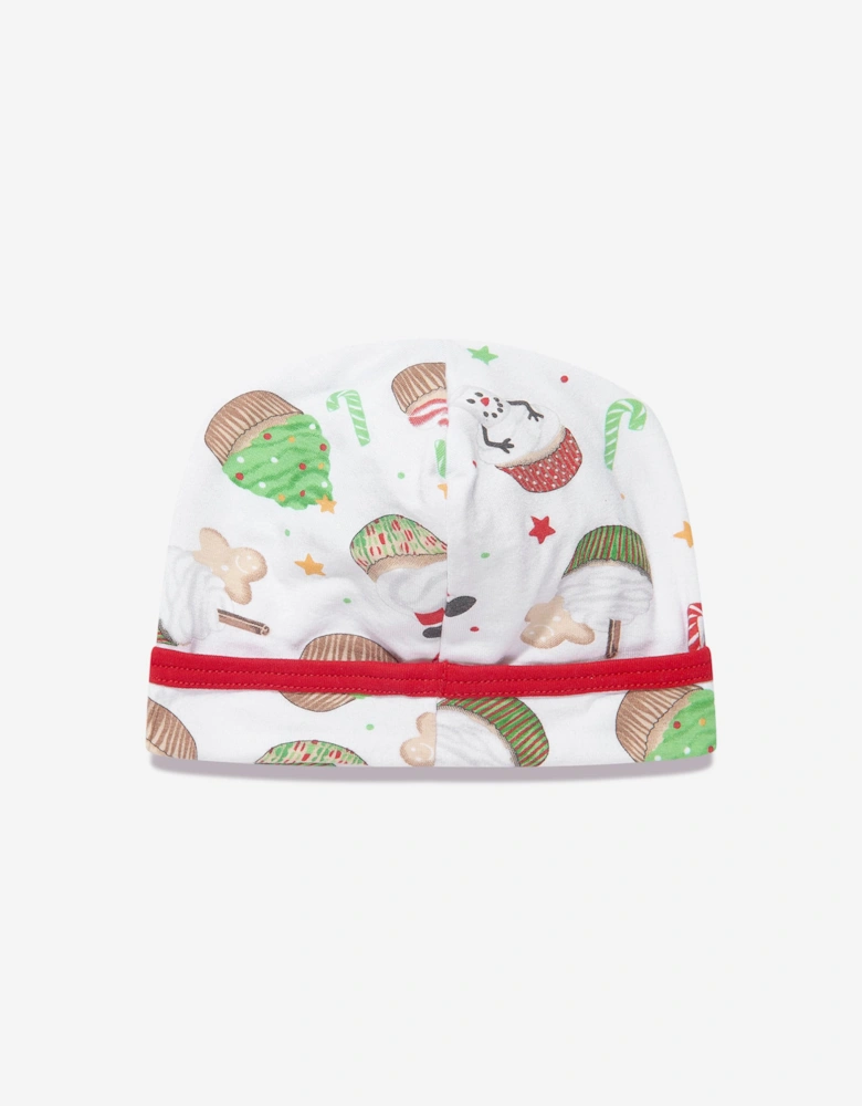 Baby Festive Cupcakes Hat in White