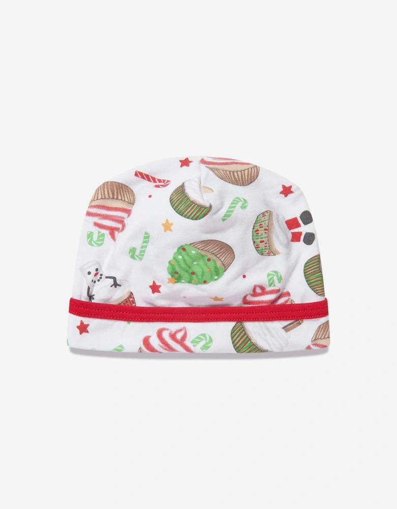 Baby Festive Cupcakes Hat in White