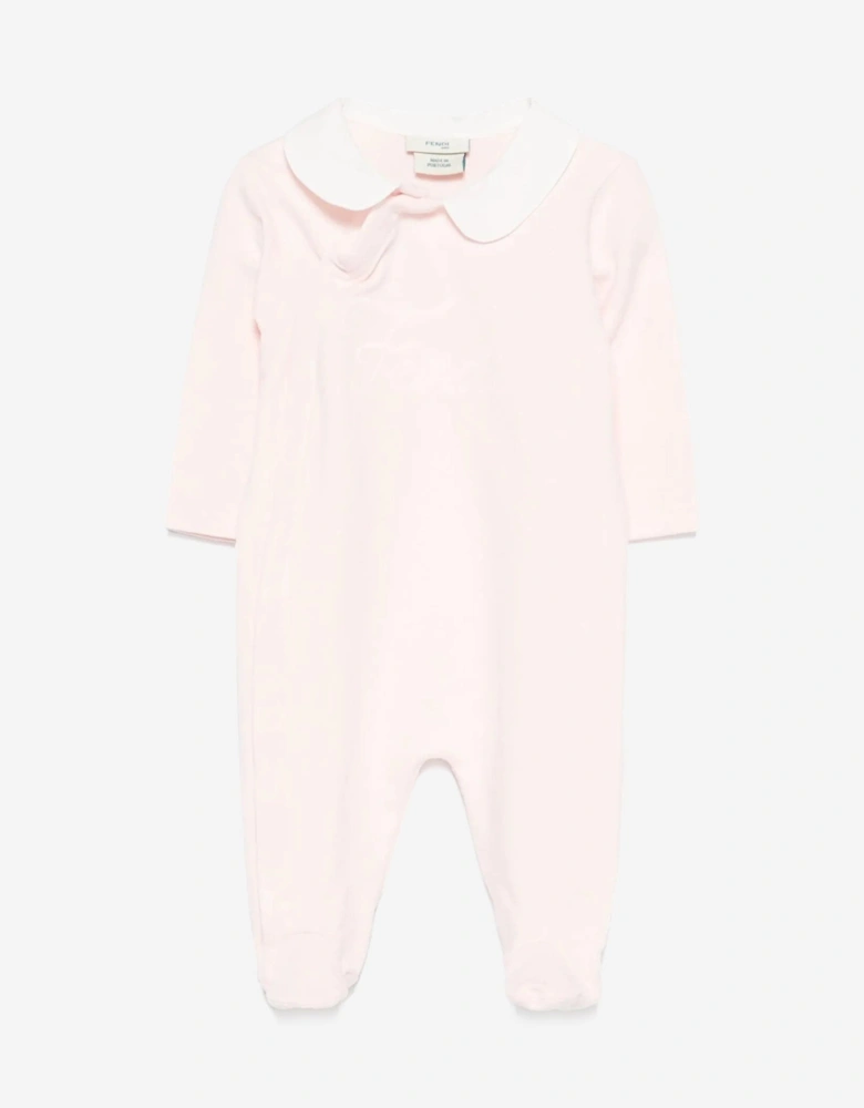 Baby Girls Logo Babygrow Set in Pink