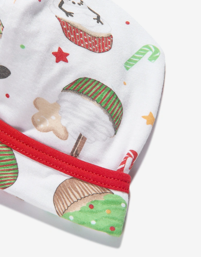 Baby Festive Cupcakes Hat in White