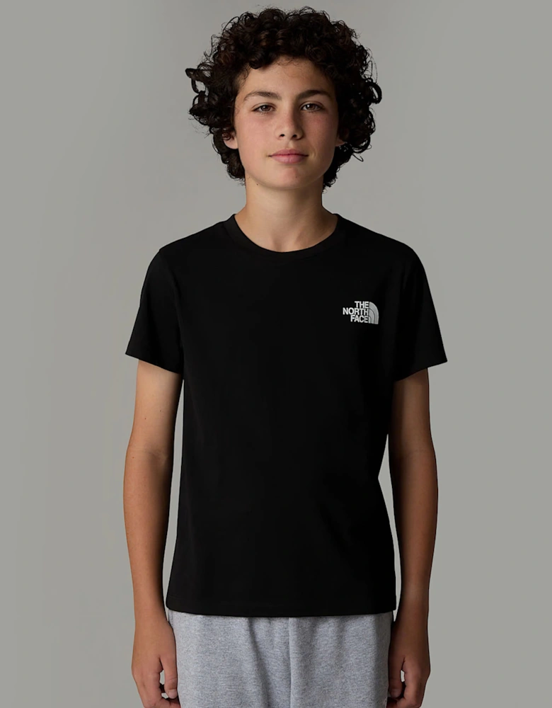 Boys Simple Dome T-Shirt in Black
