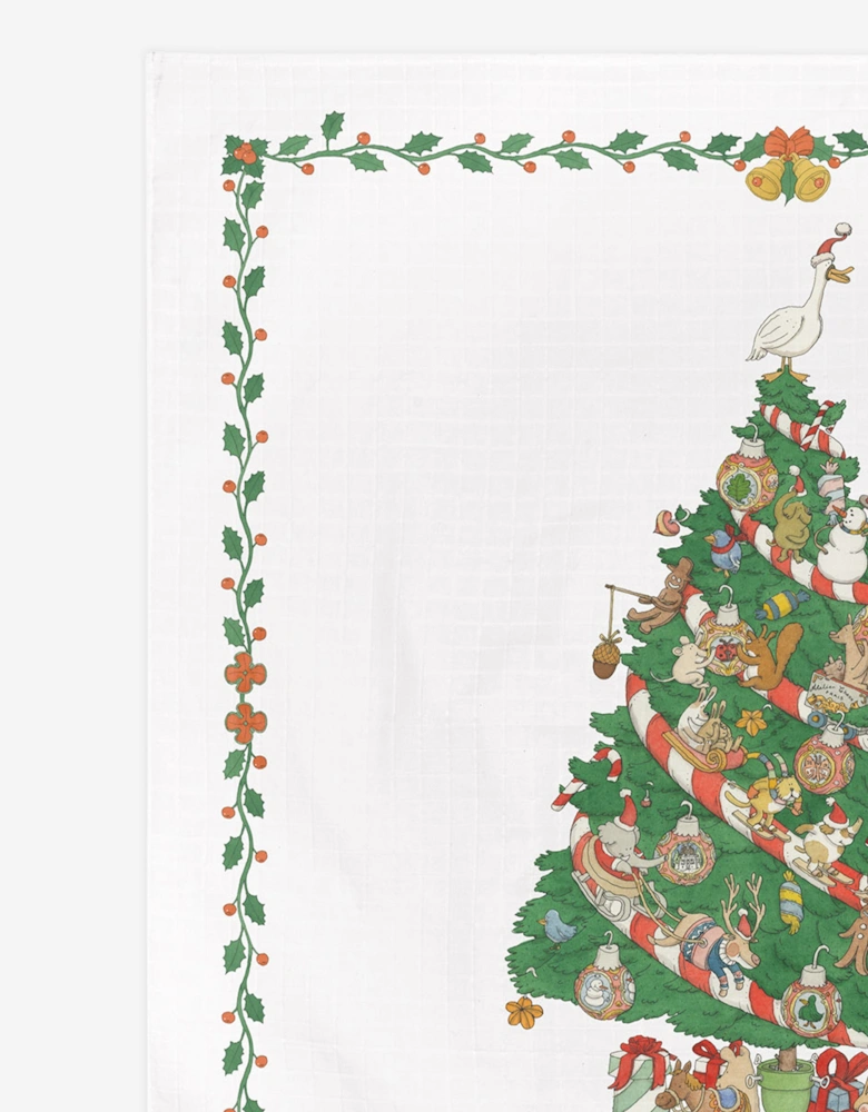 Baby Christmas Morning Swaddle in White (100cm)