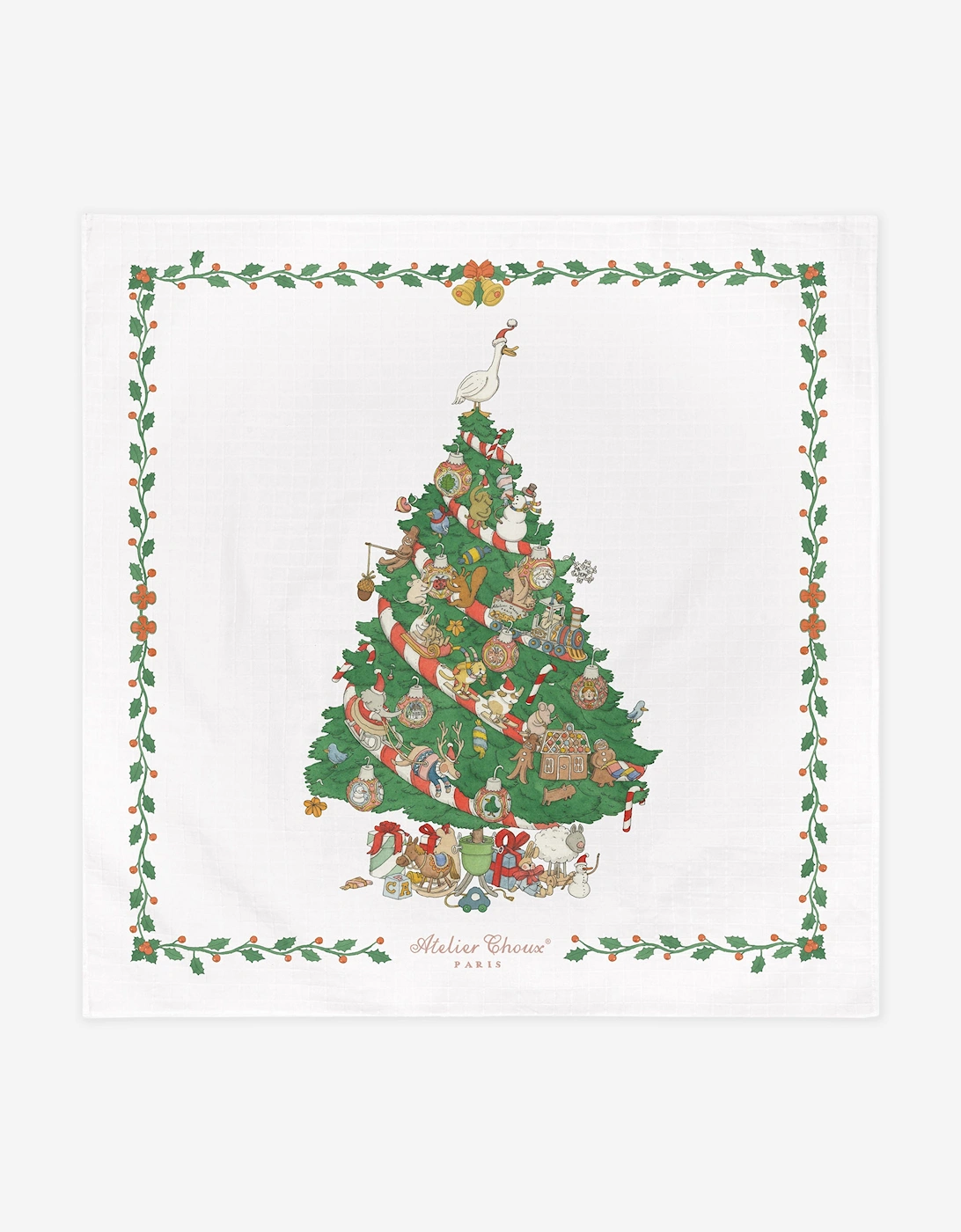 Baby Christmas Morning Swaddle in White (100cm), 5 of 4